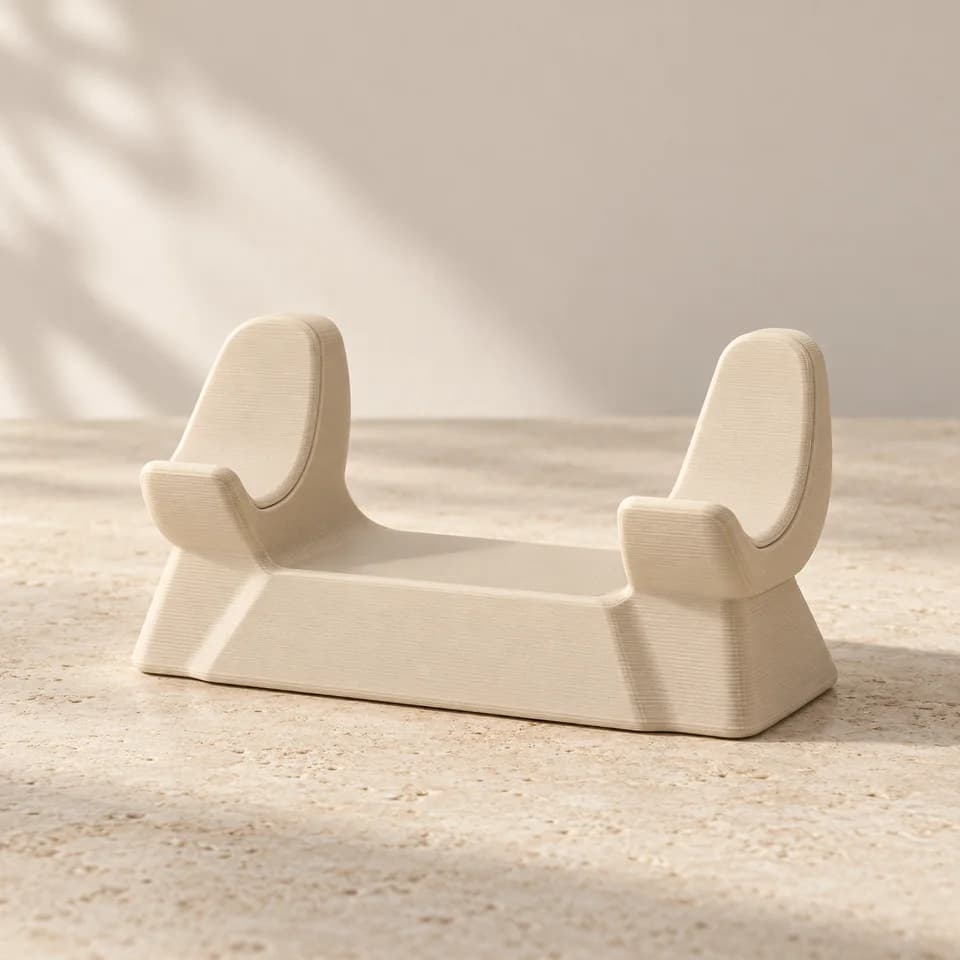 Ảnh minh họa AI: Giá tay cầm Cradle — Kem