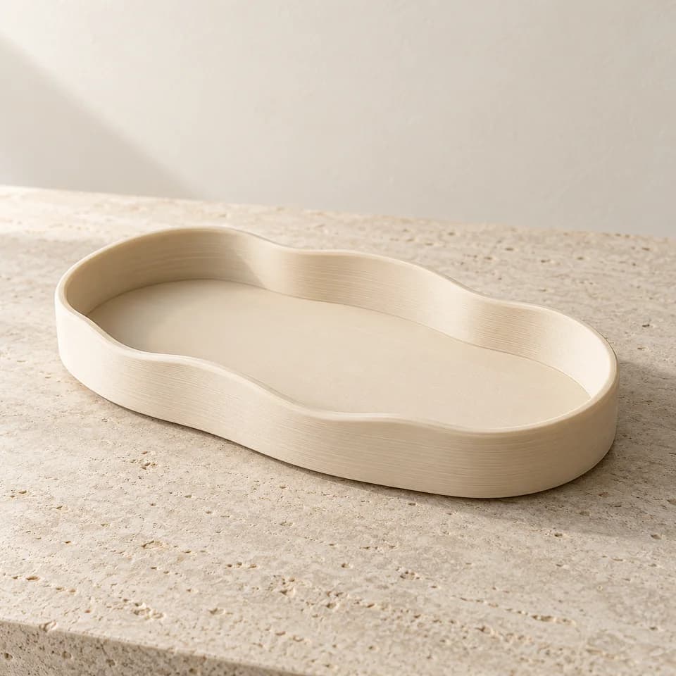 Ảnh minh họa AI: Khay gợn Ripple — Kem